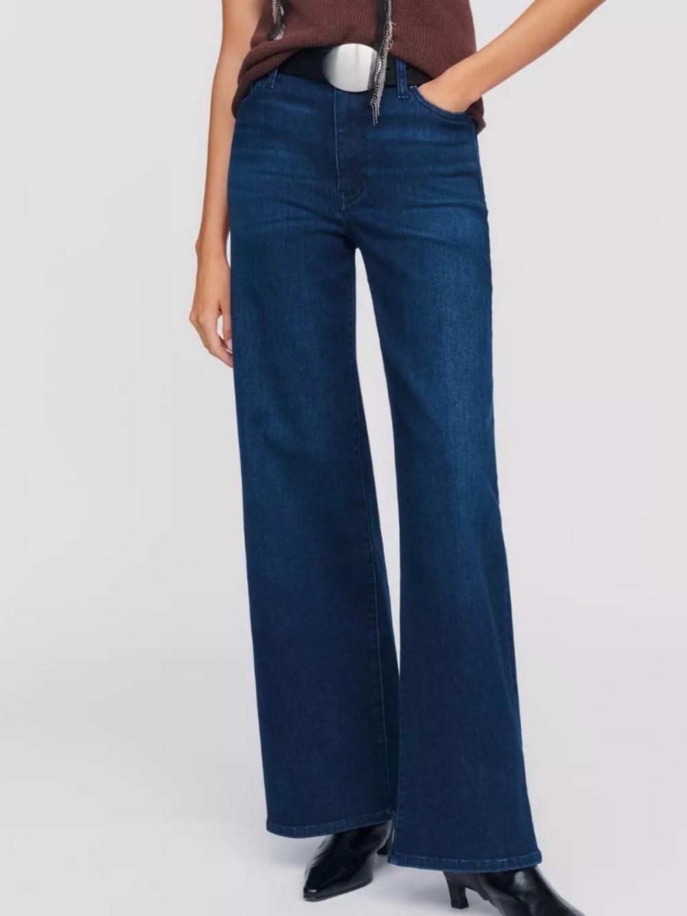 Frame le slim palazzo wide leg jeans in keepsake